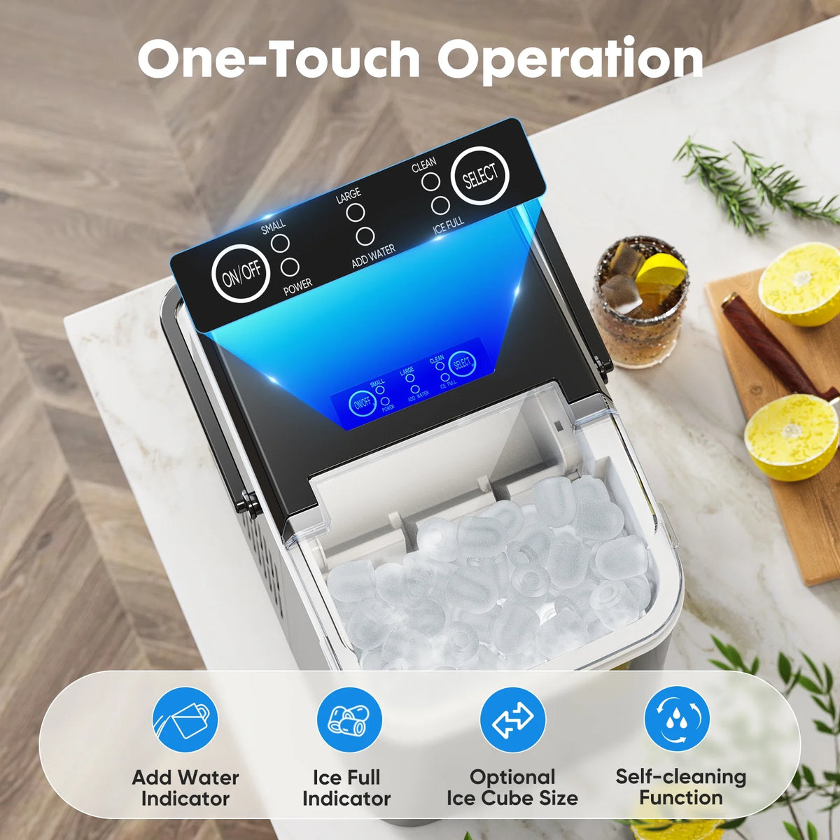 Portable 1.5L Electric Ice Maker Silver S5202
