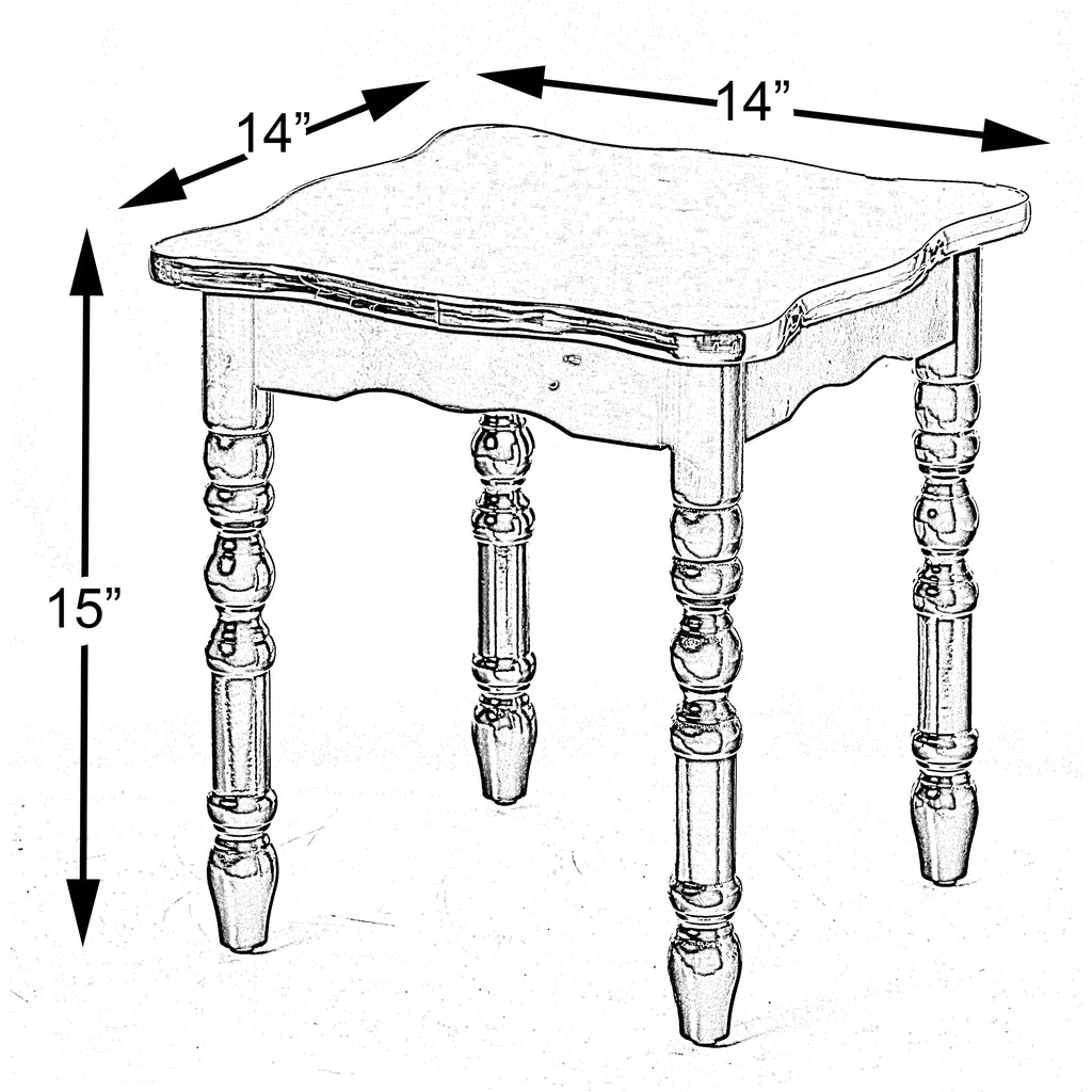 Square Wooden Side Table with Storage Shelf, White Z8951