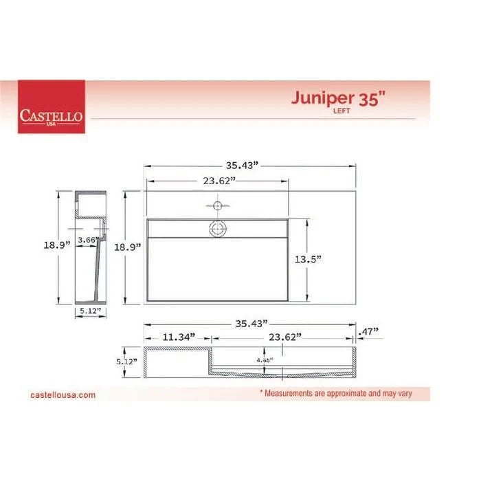 Black Wall Mounted Sink P174