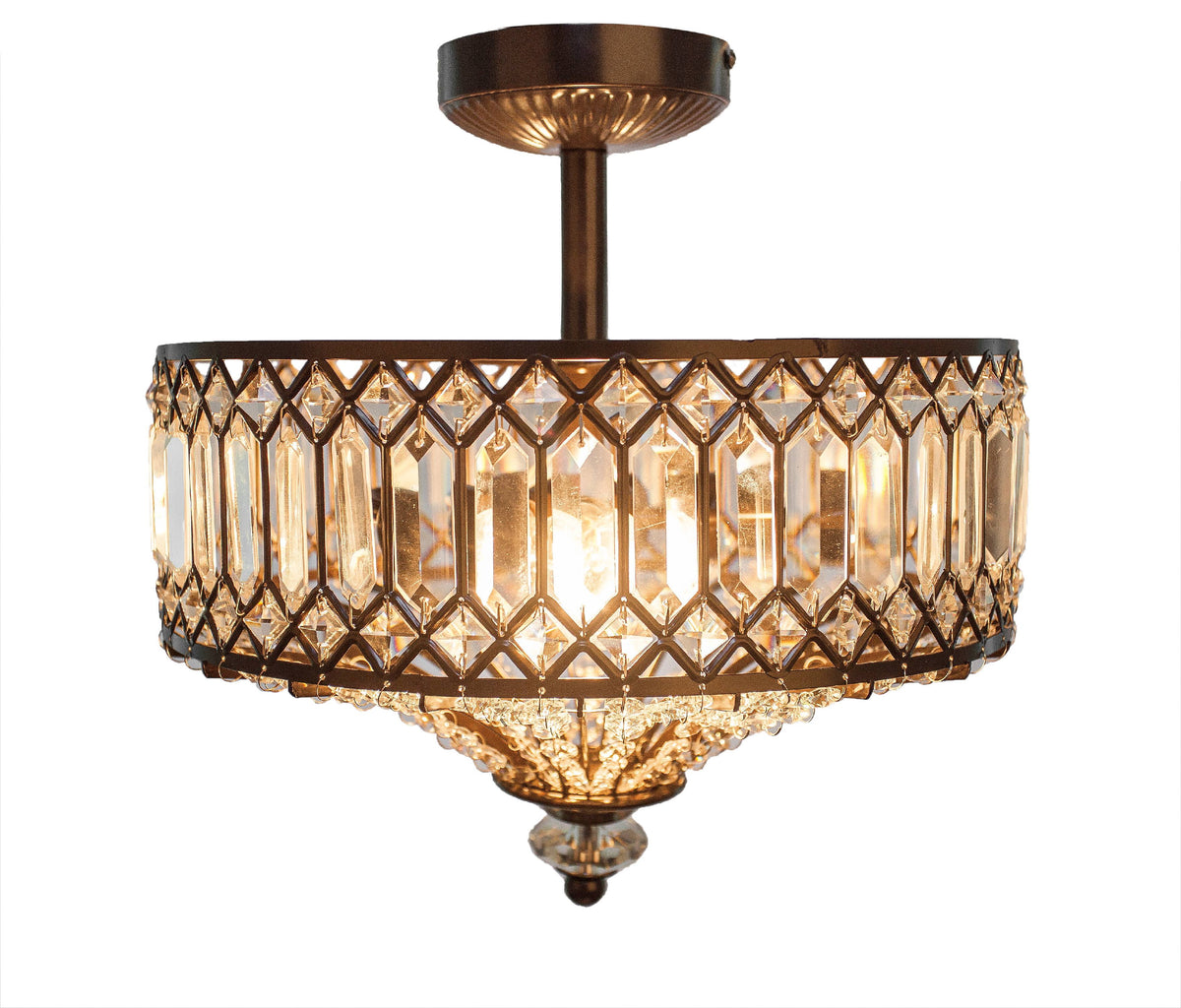 2-Light Semi-Flush Mount Ceiling Light I4016