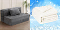 Gray Twin Folding Sofa Bed with Pillow R1149