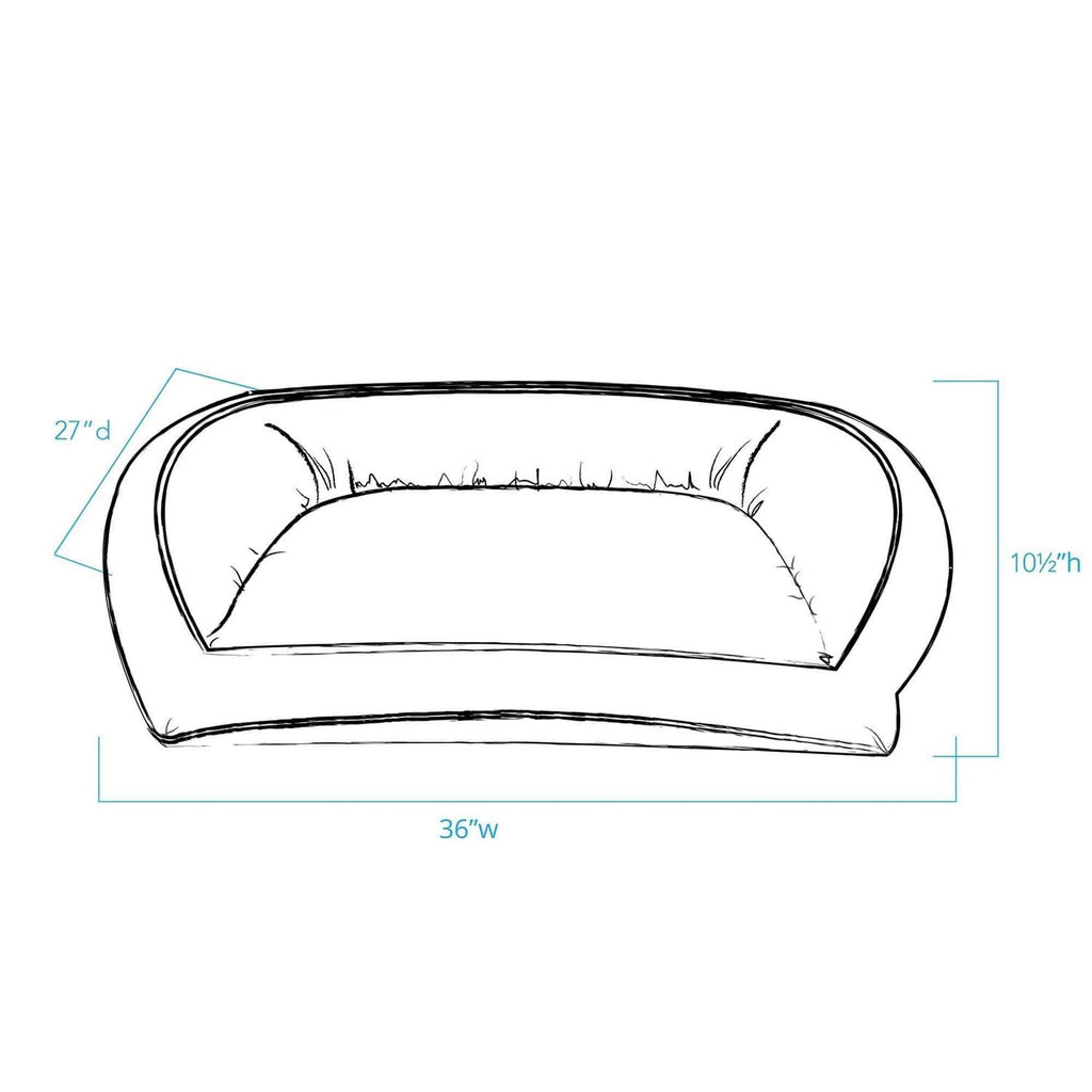 Quilted Microfiber Bolster Pet Bed I729203