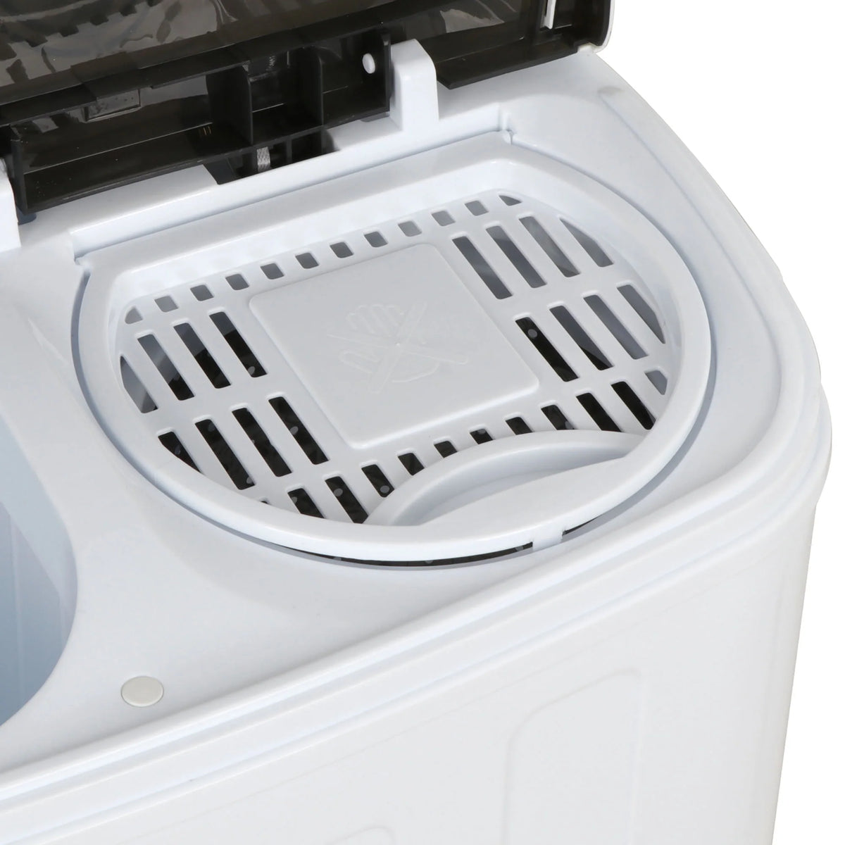 Twin Tub Portable Compact Wash Machine 13lbs Semi-Automatic White Q90280