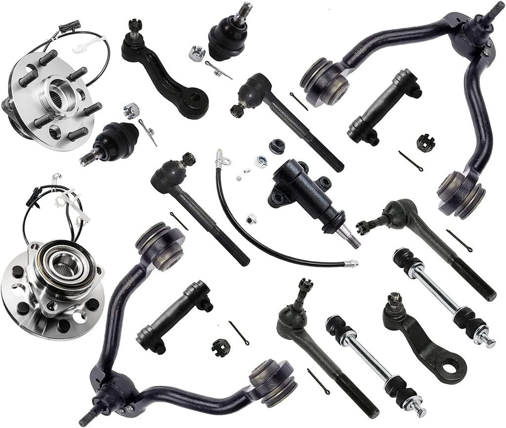 4WD Front Suspension Kit and Wheel Bearings 17pc Set X246