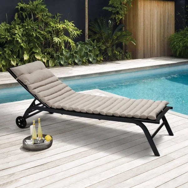 Khaki Outdoor Lounge Chair Cushion Replacement Patio Seat Cushion T2940