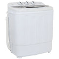 Twin Tub Portable Compact Wash Machine 13lbs Semi-Automatic White Q90280