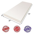 High Density Upholstery Foam Cushion Sheet 3"x27"x72" Q79211