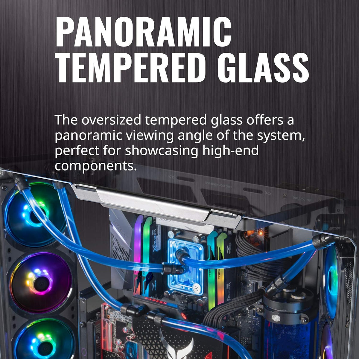 Custom Test Bench/Open-Air ATX PC Case with Panoramic Tempered Glass H48043