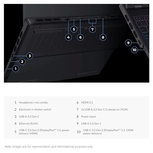 14th Generation Intel Core i9 64 GB DDR5 RAM 2 TB PCIe SSD 16" WQXGA Display Nvidia GeForce RTX 4090 Black Laptop J98762