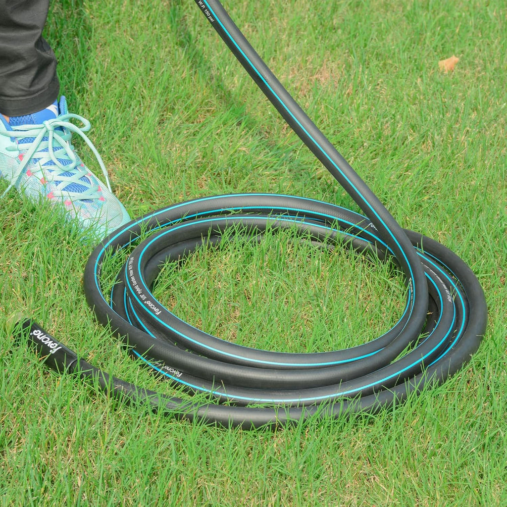 100 ft Heavy Duty Hybrid Garden Hose with 3/4 Brass Fittings R288