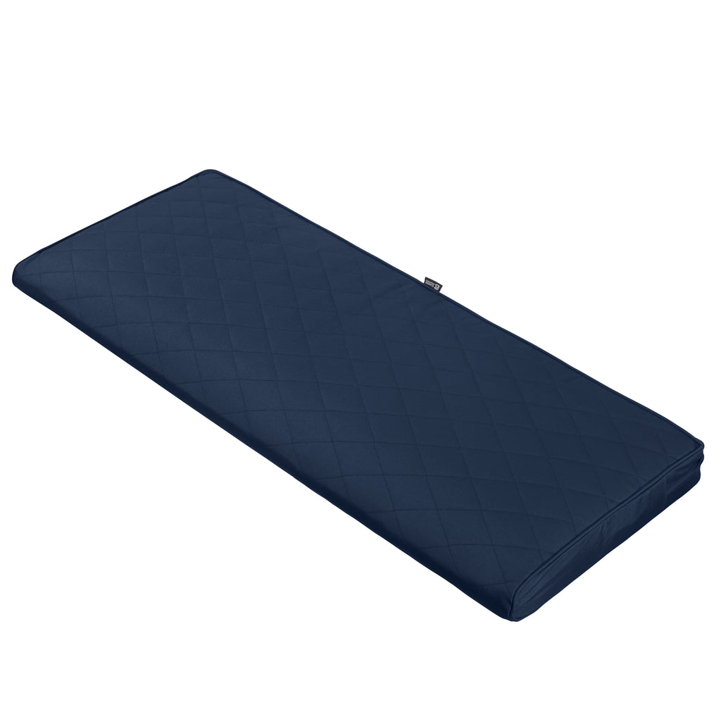 Navy Quilted Patio Bench Cushion, 48 x 18 x 3 inch Q247
