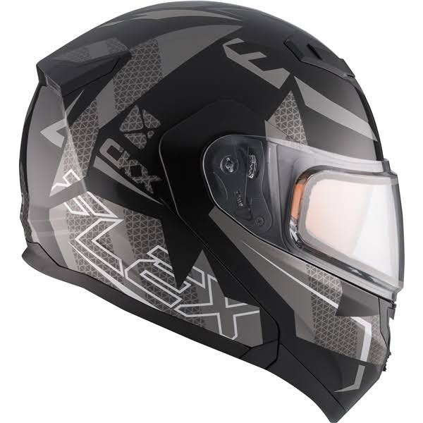 Modular Helmet, Double Shield, Size: XS, Gray W636