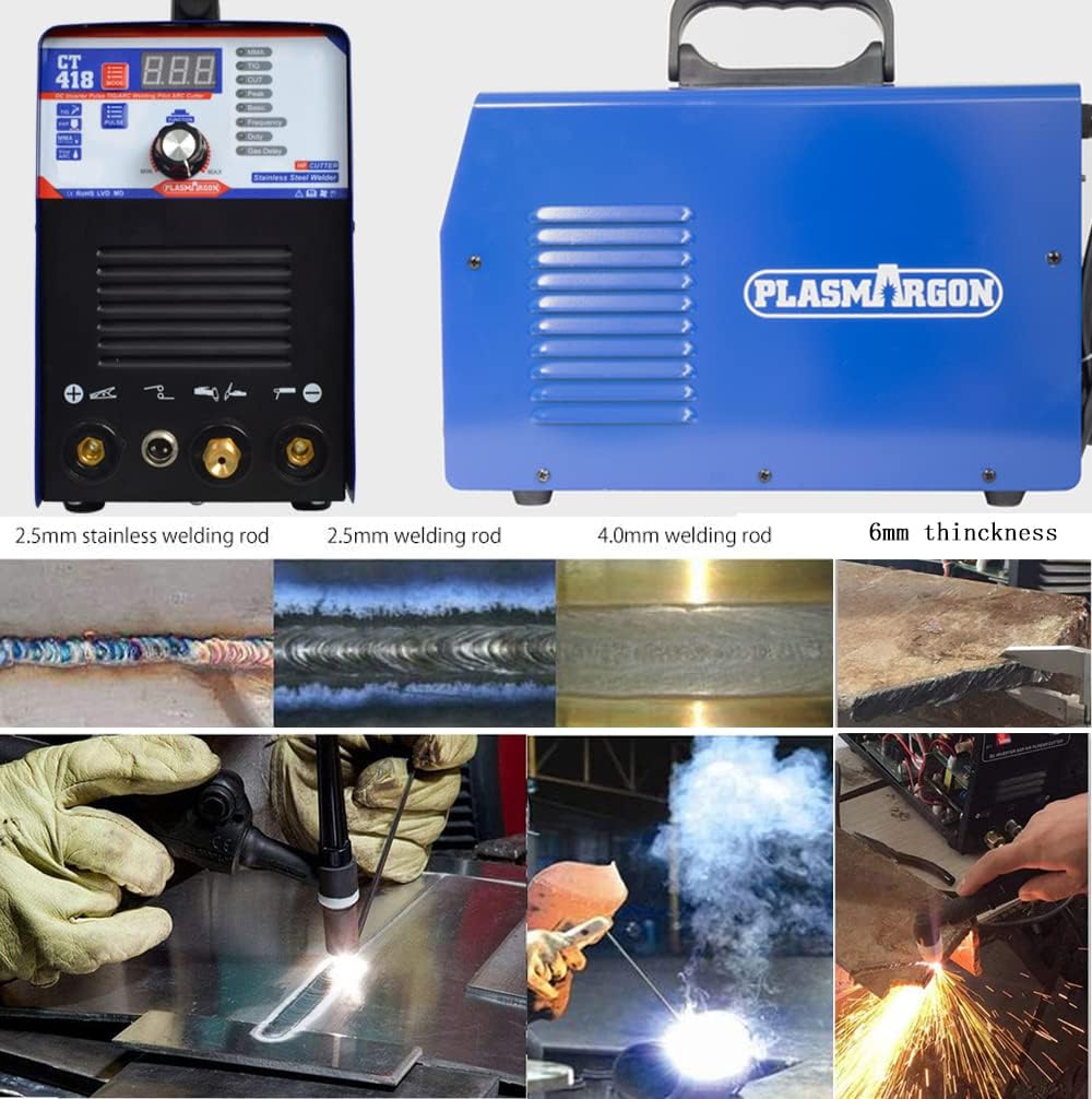3 in 1 Plasma Cutter TIG Stick Welder, 180A Pulse TIG/Arc Welding, 40A Plasma Cutting, 110/220V Dual Voltage Z6283