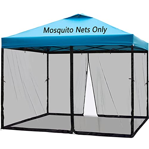 10x10 Black Mosquito Netting with Double Door H52042