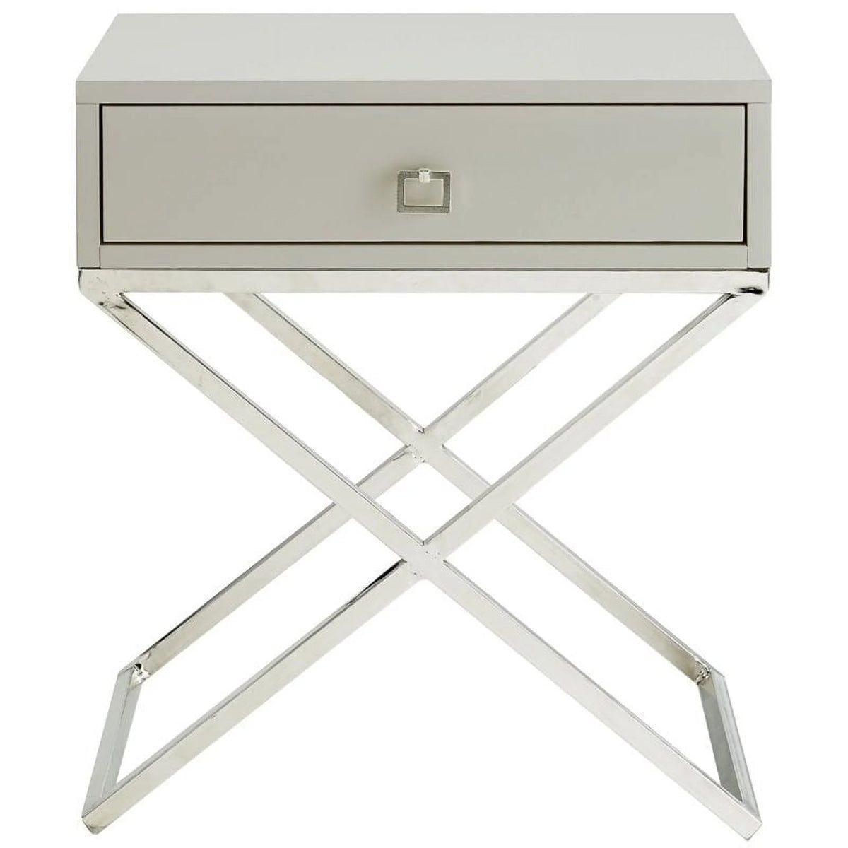 1 Drawer Gray Nightstand B475