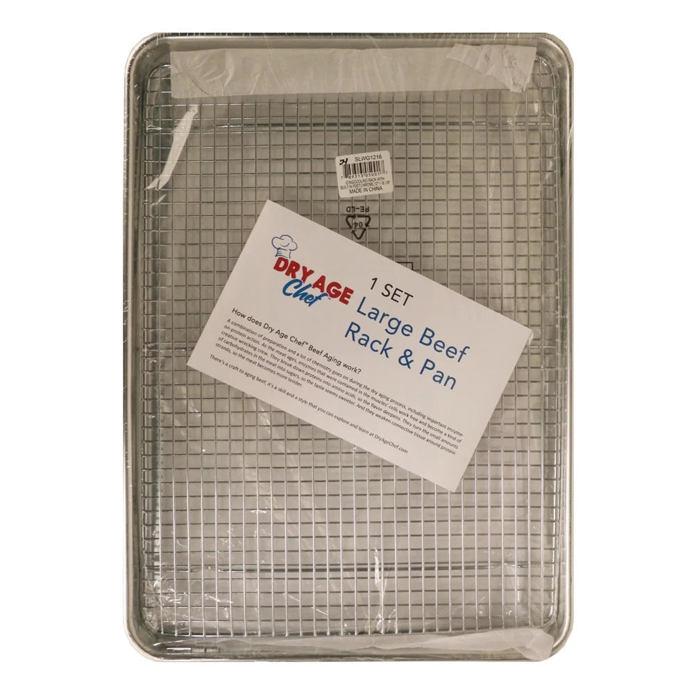 Large Beef Rack, Dry Aging Pan, Fridge Thermometer B22505