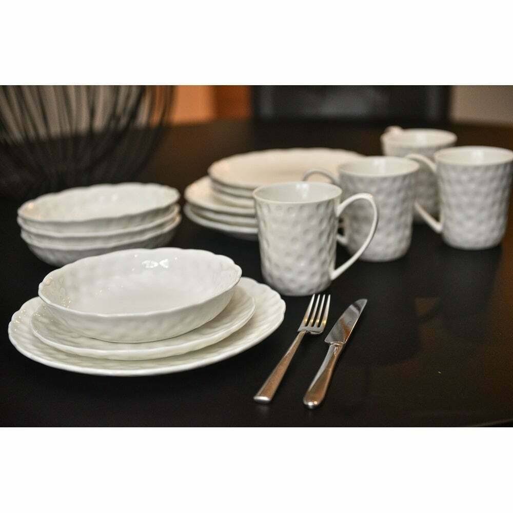White Marble Salad Plate Set of 6 K61944