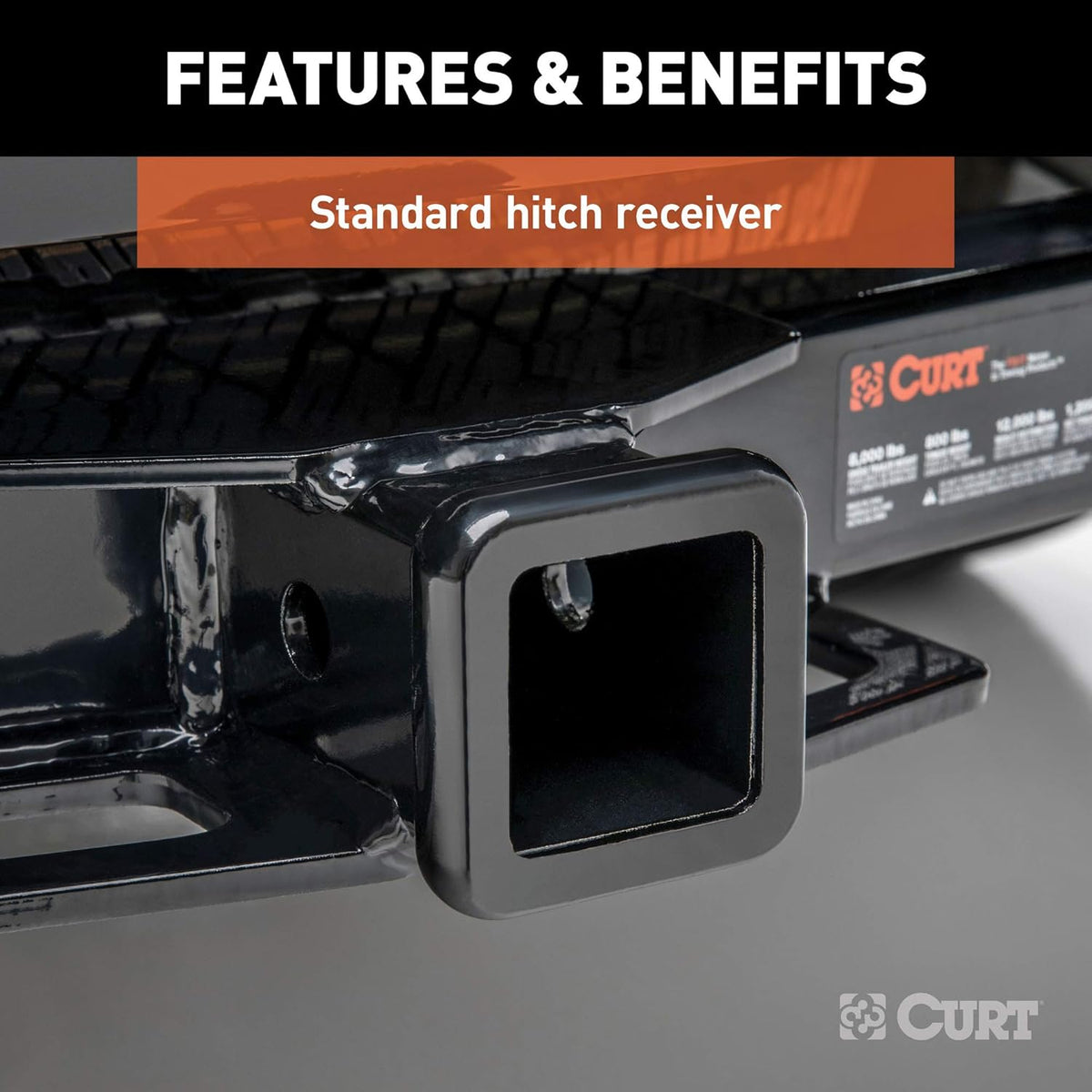 Class 3 Trailer Hitch, 2-Inch Receiver, Black W2857