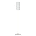 One Light Floor Lamp Brushed Nickel Finish with White O52825