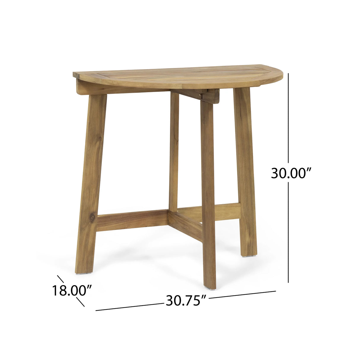 Acacia Wood Half Round Folding Bistro Table D553