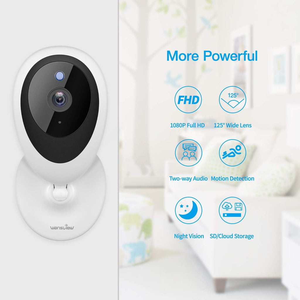 4 Pack 1080P WiFi Indoor Security Camera with Motion Detection Two-Way Audio Night Vision S4768