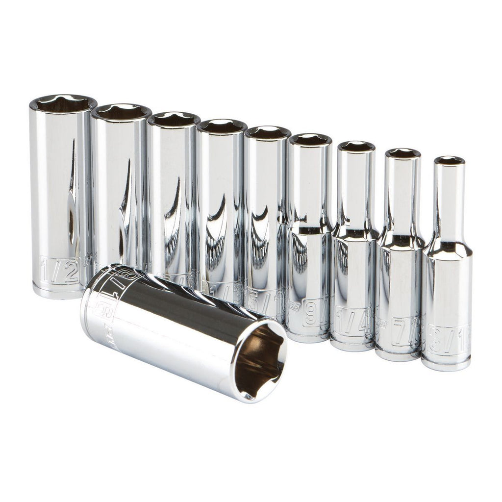1/4 in. Drive SAE Deep Socket, 10-Piece S779
