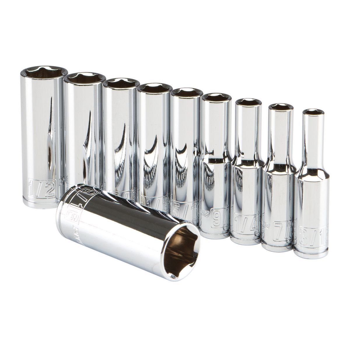 1/4 in. Drive SAE Deep Socket, 10-Piece S779