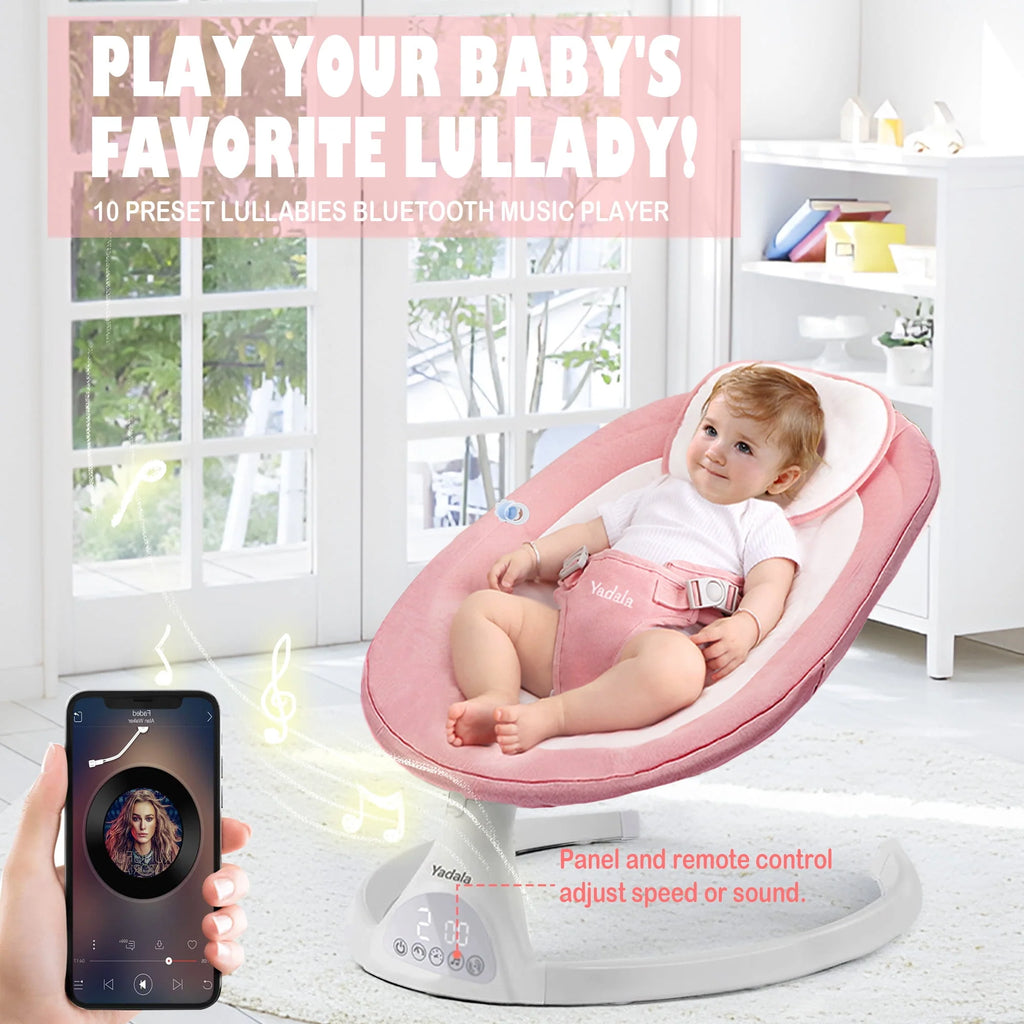 Pink Electric Baby Swing T306538
