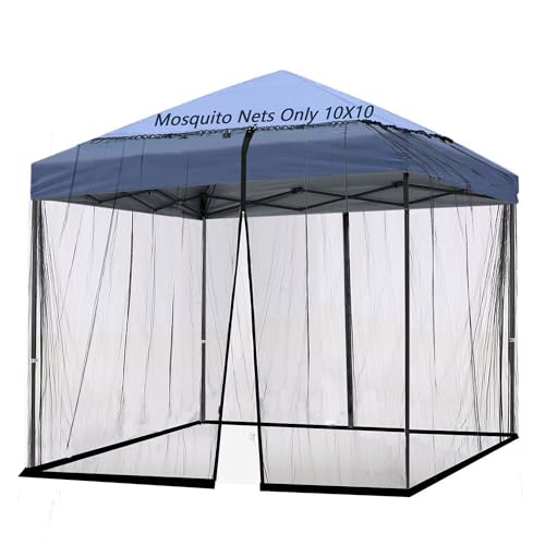 10x10 Black Mosquito Netting with Double Door H52042