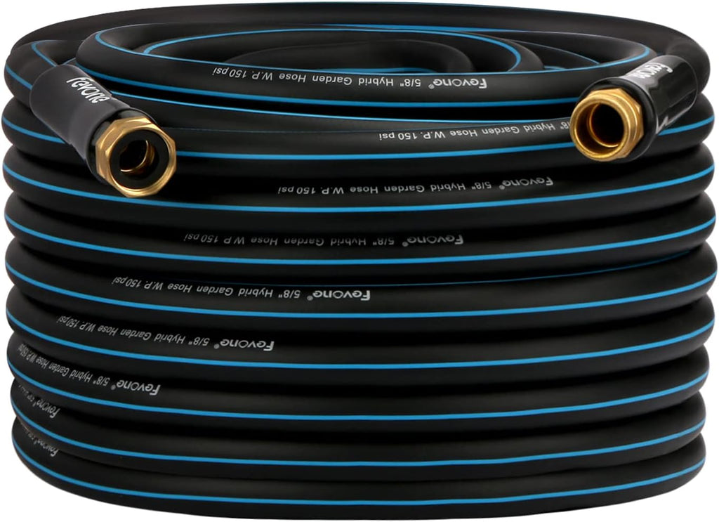 100 ft Heavy Duty Hybrid Garden Hose with 3/4 Brass Fittings R288