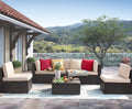 6 Pieces Wicker PE Rattan Sectional Sofa with Cushions C9309
