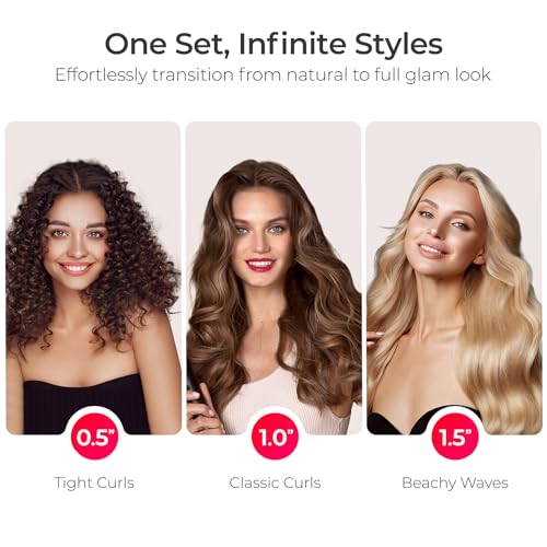 3 in 1 Ceramic Hair Curler 1/2, 1, 1 1/2 Inch X551