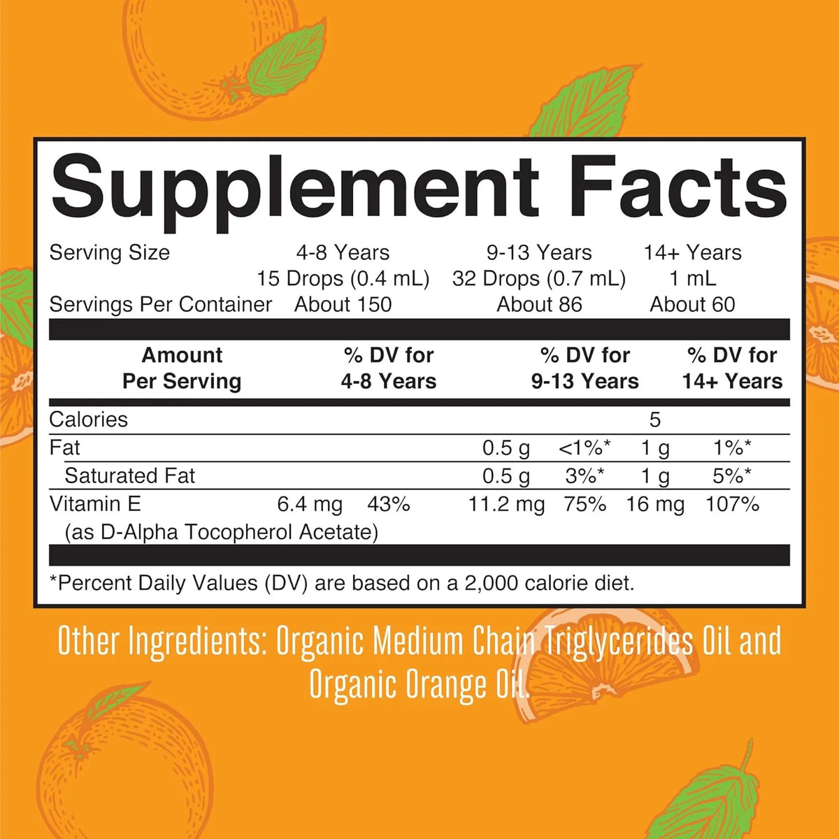Organic Vitamin E Liquid Drops 2 fl oz C23379