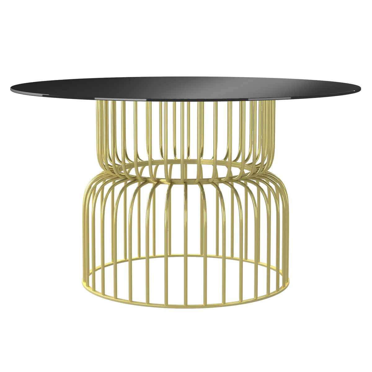 Round Metal Dining Table 4-Seater with Gold Base K592