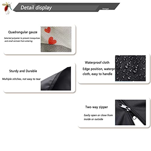 10x10 Black Mosquito Netting with Double Door H52042