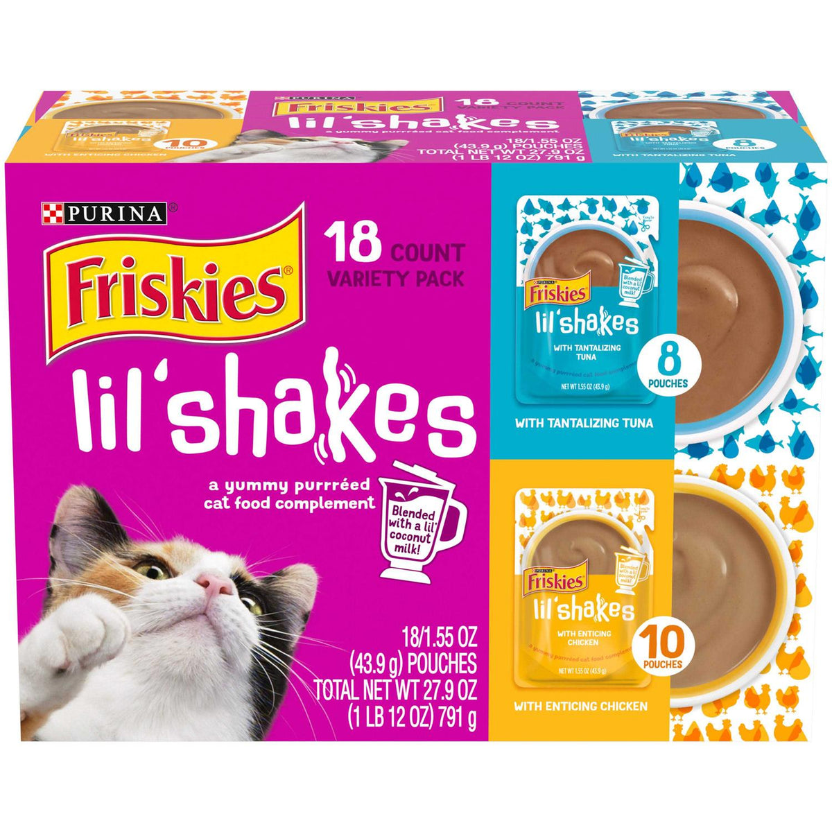 Pureed Cat Food Topper Variety Pack With Chicken and With Tuna M70621