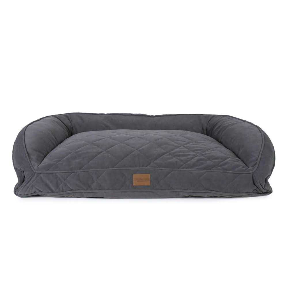 Quilted Microfiber Bolster Pet Bed I729203