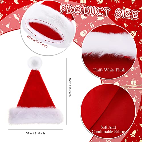 20 Pcs Plush Santa Hats X127510
