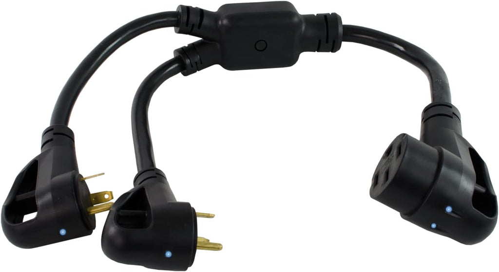 RV 50-Amp Power Optimizer with 30-Amp Plug to 50-Amp 125/250-Volt 14-50R Female Connector, Pack of 2 U15098