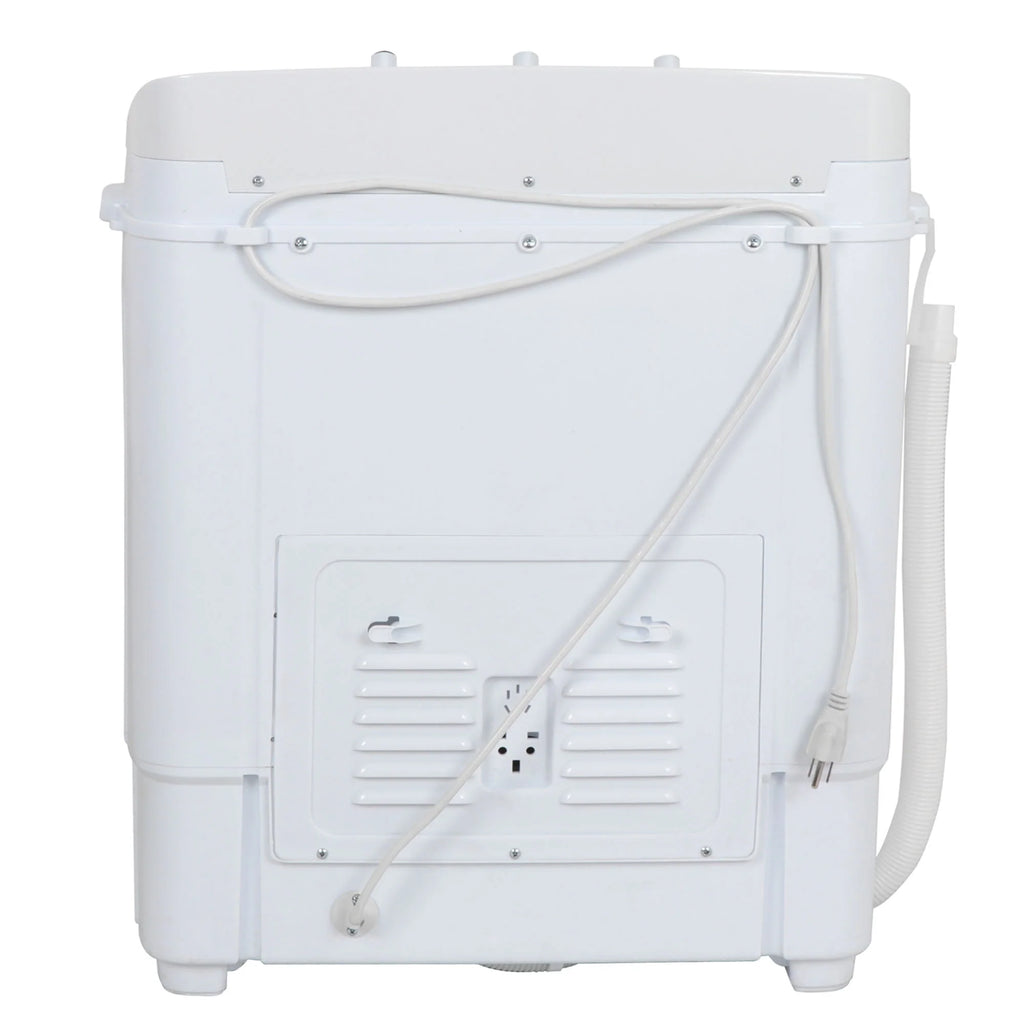 Twin Tub Portable Compact Wash Machine 13lbs Semi-Automatic White Q90280
