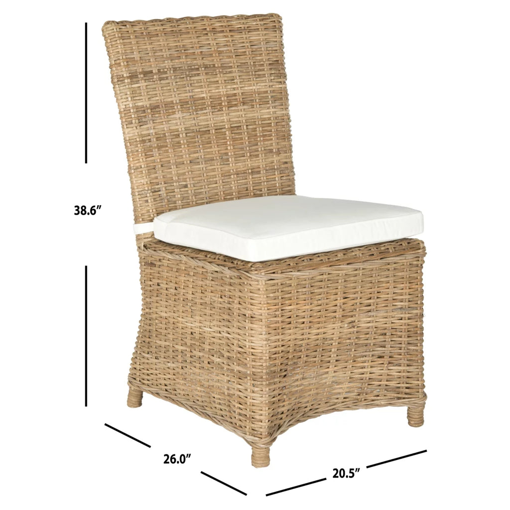 Rattan Side Chair Set of 2 Natural W6437