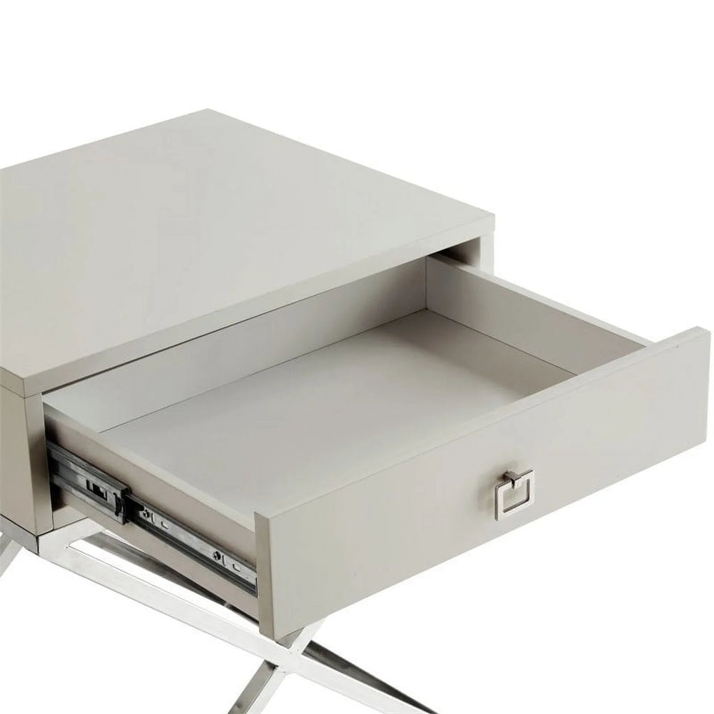 1 Drawer Gray Nightstand B475