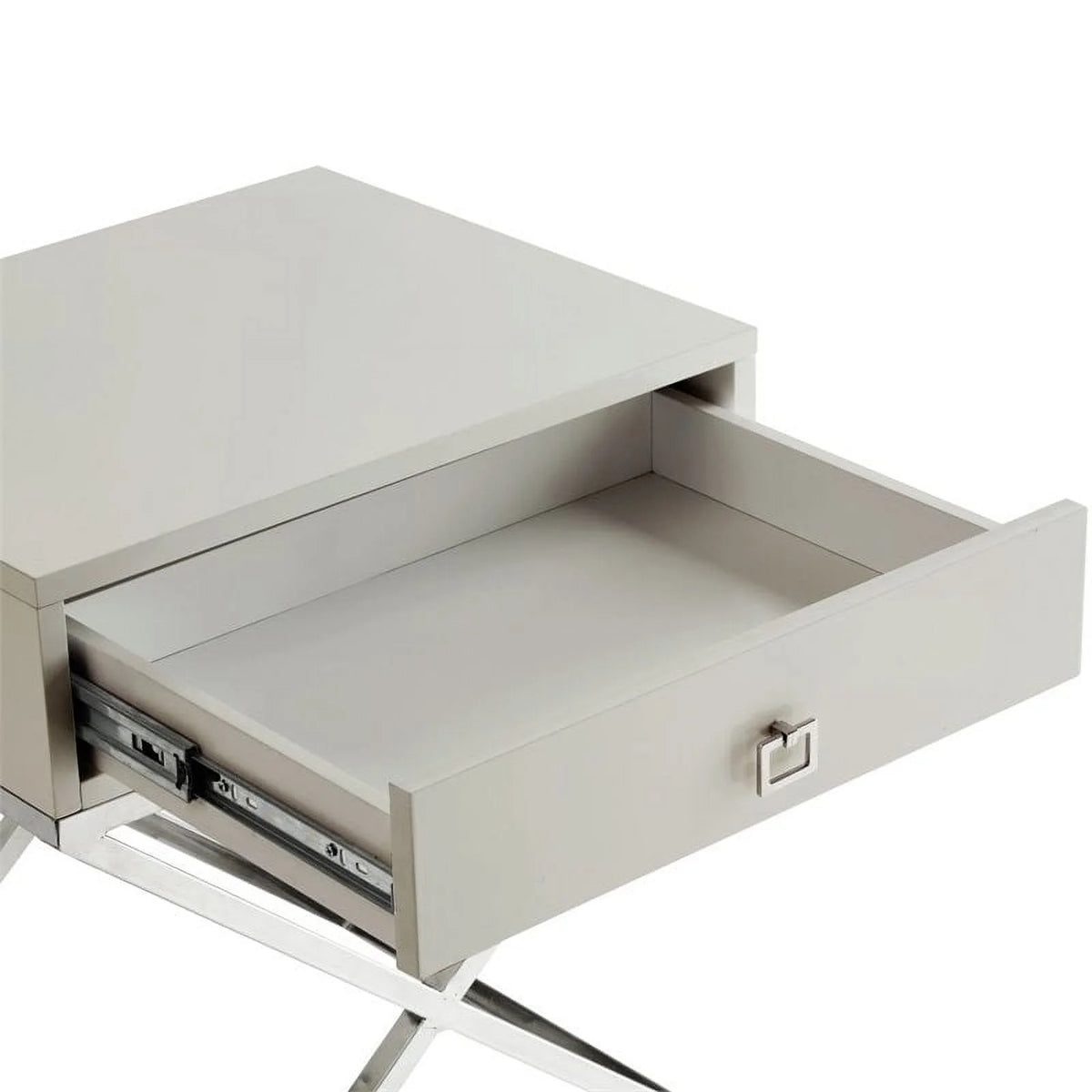 1 Drawer Gray Nightstand B475