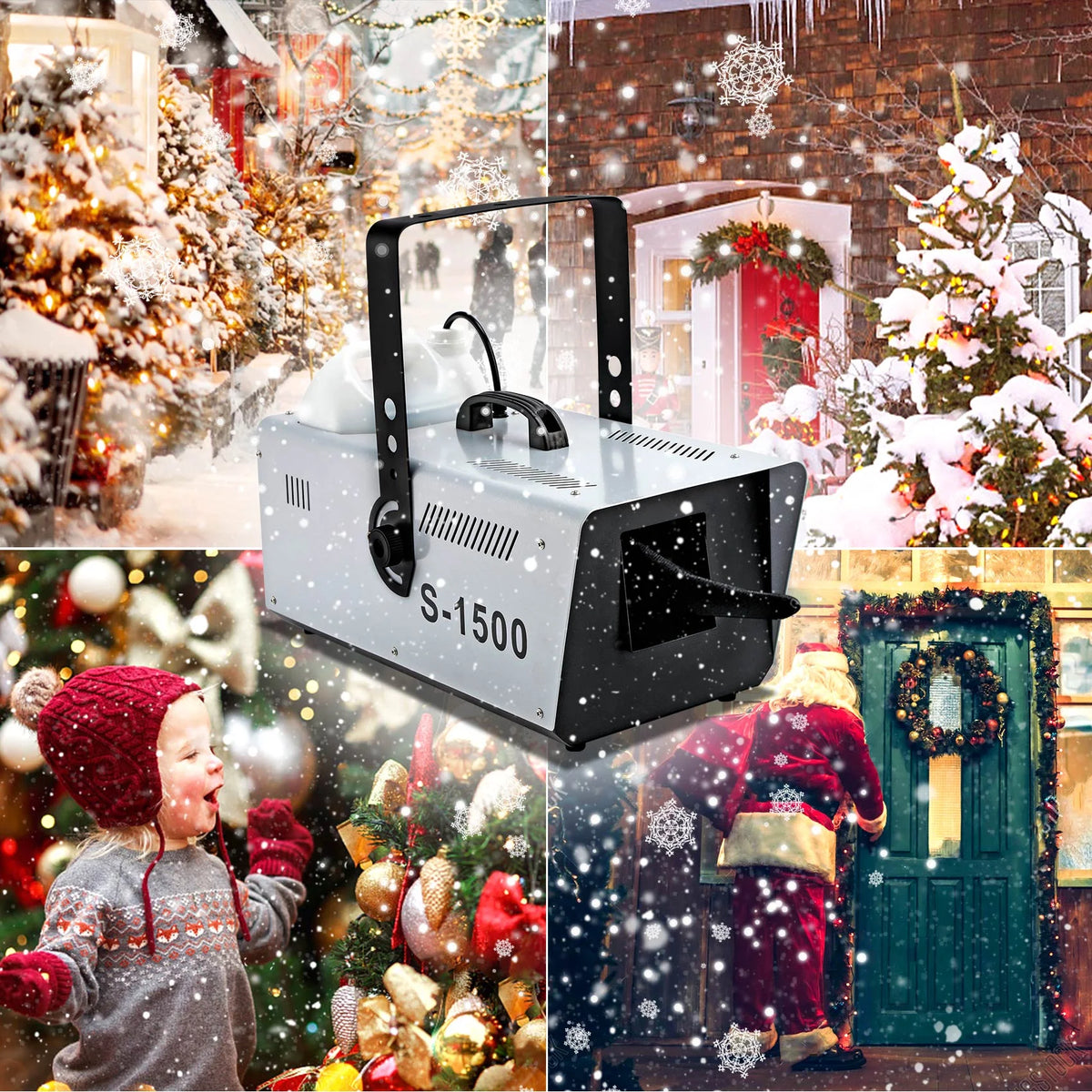 1500W Snow Machine Snowflake Maker with Wireless Remote C141