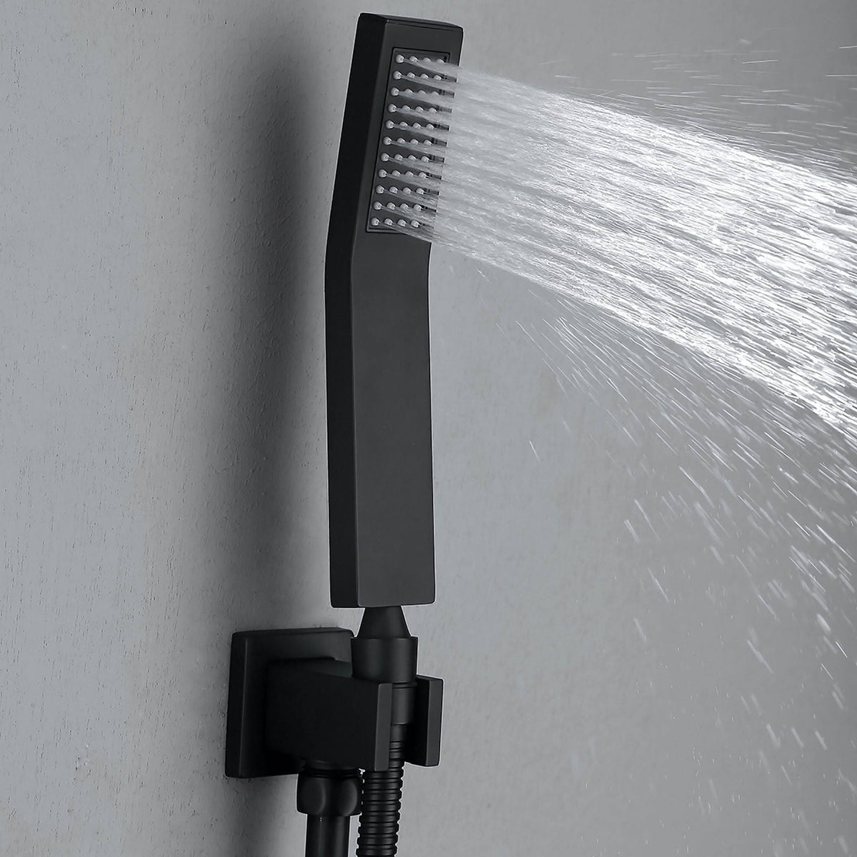 Black Shower System with Rough-In Valve K26988
