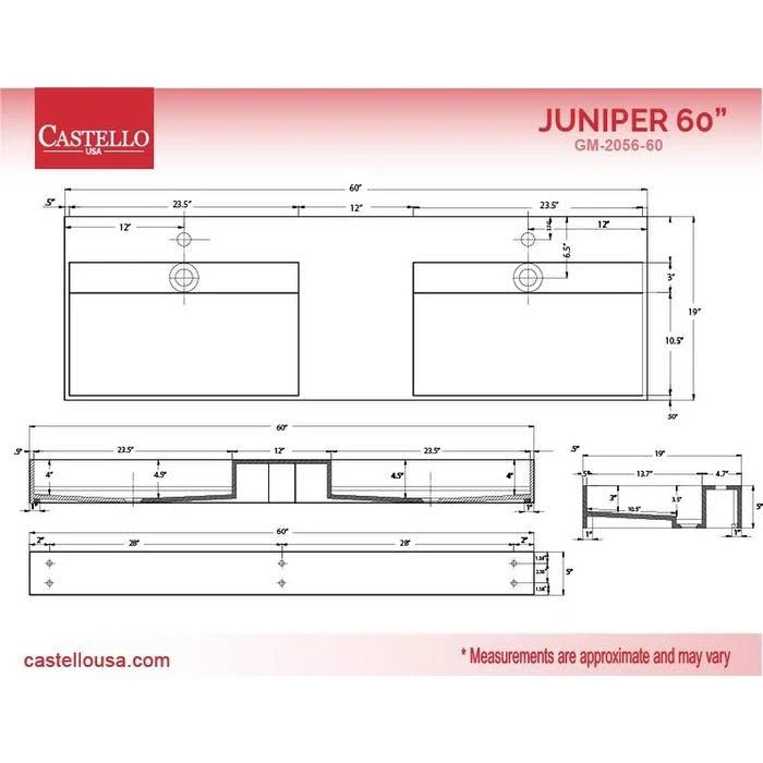Black Wall Mounted Sink P174
