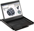 1U 19 Rackmount Monitor with 8 Port Cat5 KVM Switch T411