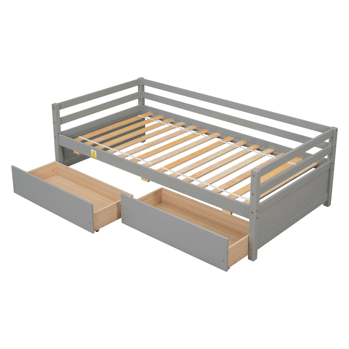 Twin Wood Daybed with Two Drawers S696