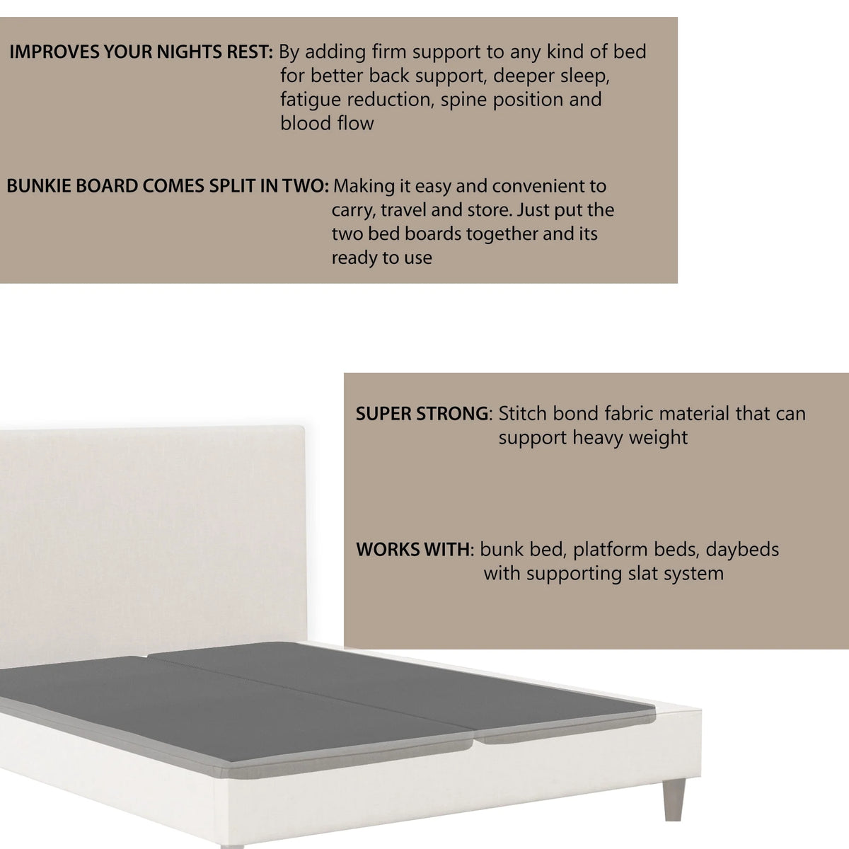 1.5 Split Wood Bunkie Board S7086