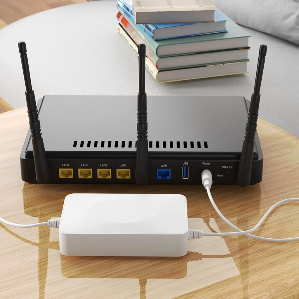 Rechargeable UPS Battery Backup 15000mAh DC 12V Router UPS with 2 A Charger J3373